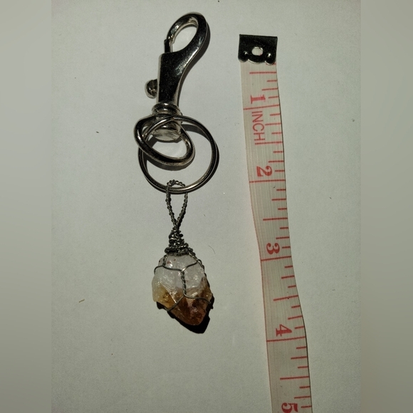 Citrine  crystal Keychain - Picture 2 of 3